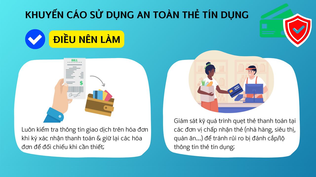 Lưu ý sử dụng thẻ tín dụng